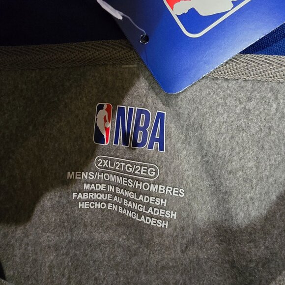 Philadelphia 76er's Men's NBA Pullover Hoodie Polyester Gray Blue Size 2XL NWT - Picture 7 of 8